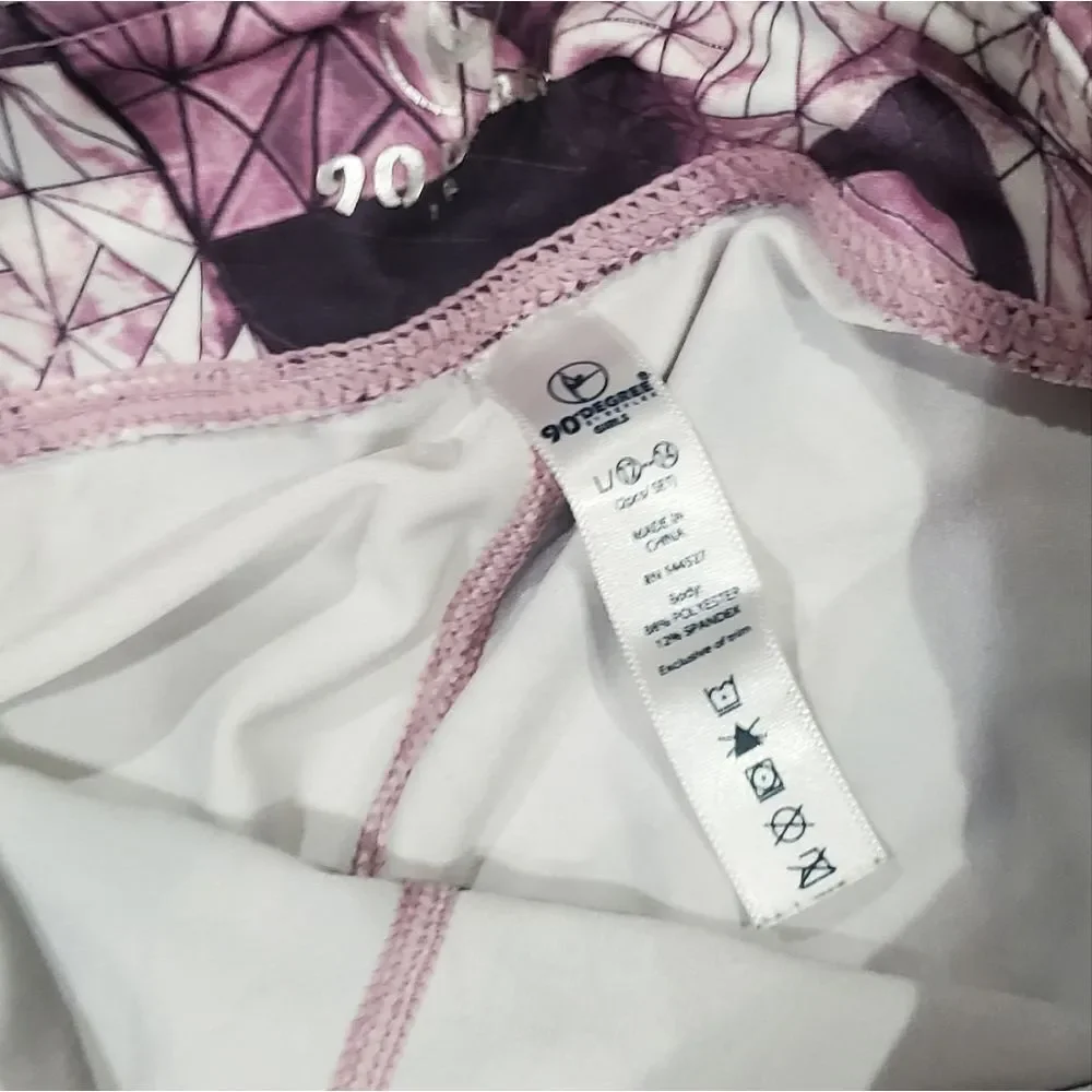 Girl Compression Shorts Size 12 Shorts Set Justice Gray and 90 Degrees Purple
